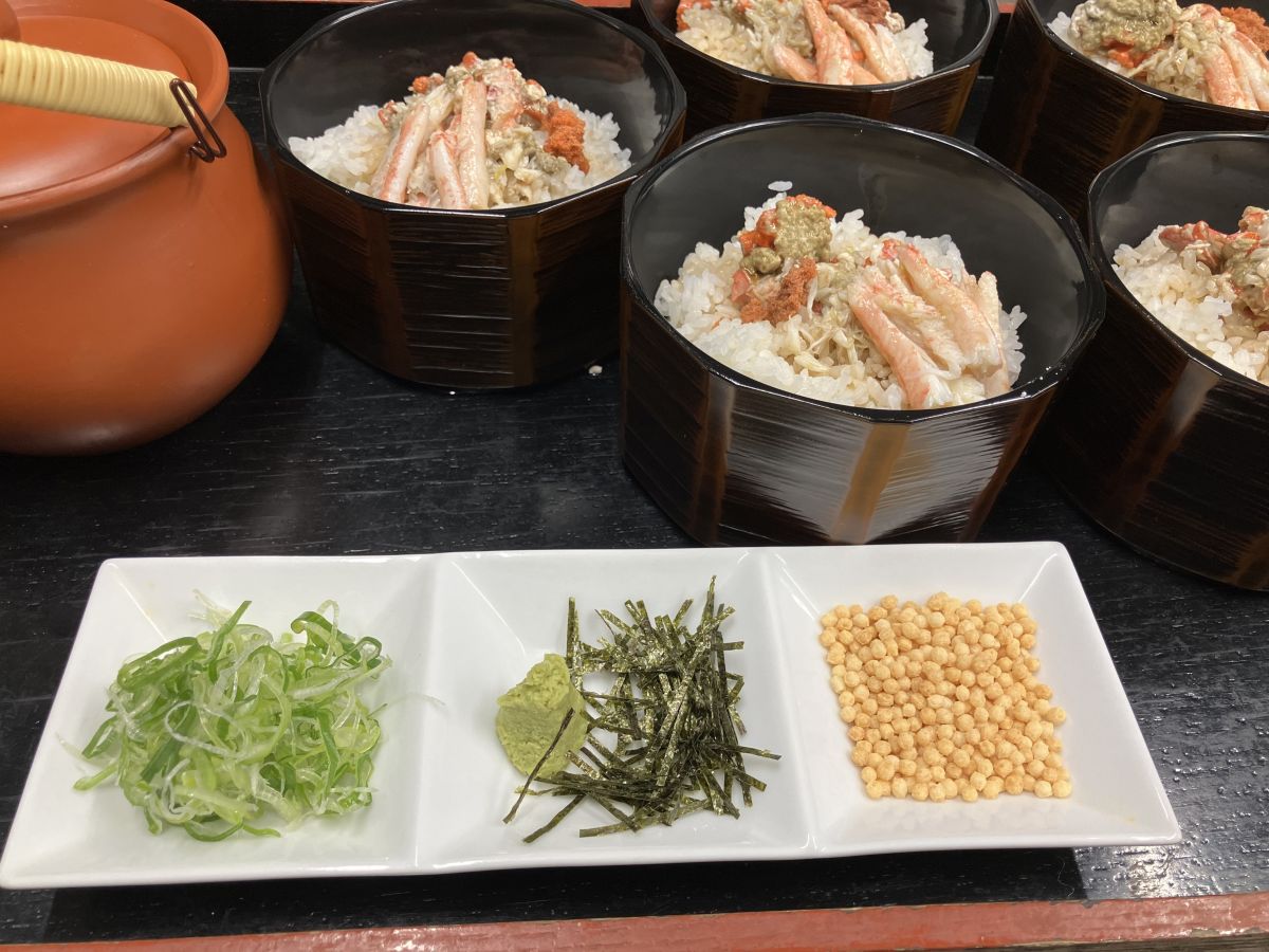 越前せいこ蟹ひつまぶし　　絶品です｜福井越前町・浜善旅館（はまぜん旅館）